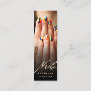 Modern Nail Artist Nails Beauty Salon Manicure Mini Business Card