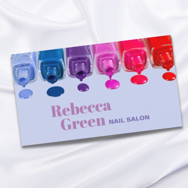 Modern Nail polish manicure nails nail salon Business Card (Modern Nail polish manicure nails nail salon Business Card)