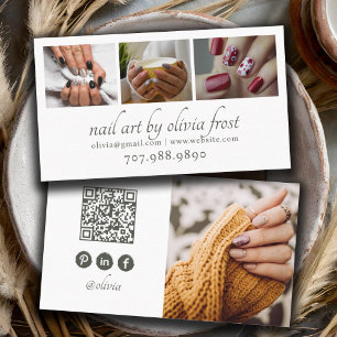 Modern Nail Tech 4 Photo Business Card
