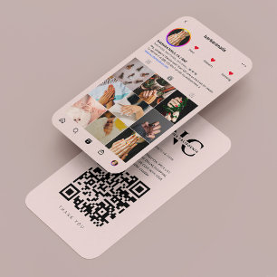 Modern Nail Tech Lash Stylist Pink Business Card