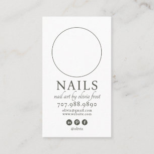 Modern Nail Tech Photo Business Card