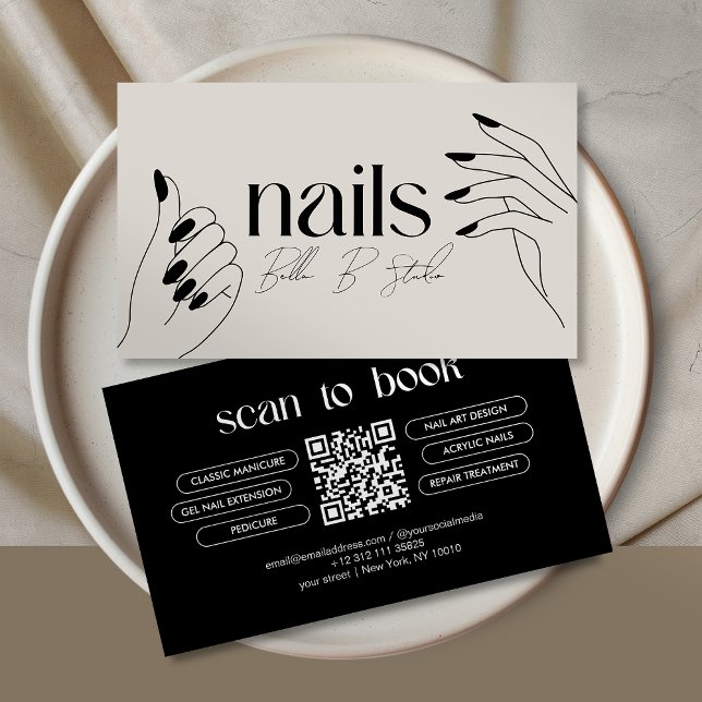 Modern Nail Tech Salon Business Card (Creator Uploaded)