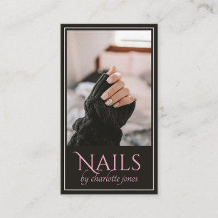 Modern Nail Technician Nail Photo Business Card