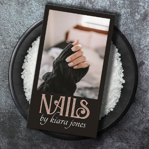 Modern Nail Technician Nail Salon Photo Business Card
