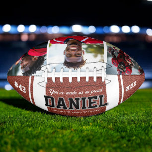 Modern Name and Text Photo Keepsake Gift American Football
