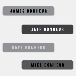 Modern Name | Greys Black & White Iron-on Clothing