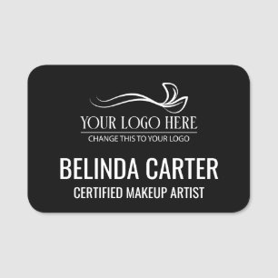 Modern Name in Large White Letters Wide Logo Tag