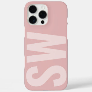 Modern Name Initials Rose Quartz Custom Monogram   iPhone 16 Pro Max Case