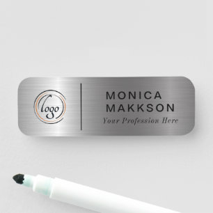 Modern Name, Logo  And Title Name Tag