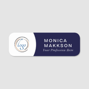 Modern Name, Logo  And Title Name Tag