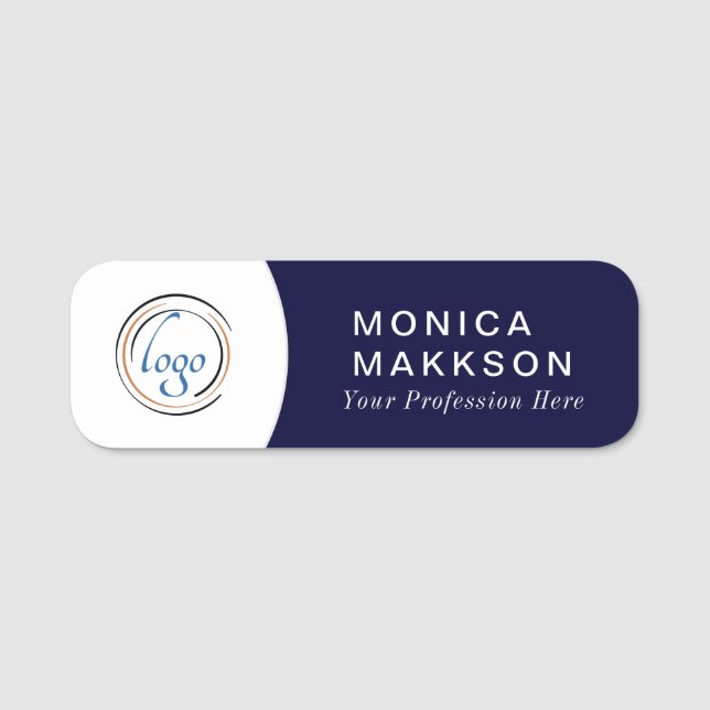 Modern Name, Logo  And Title Name Tag (Front)