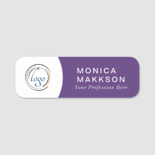 Modern Name, Logo And Title Name Tag