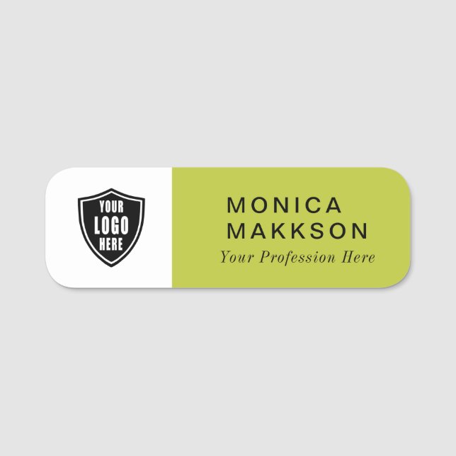 Modern Name, Logo  And Title Name Tag (Front)