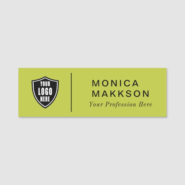 Modern Name, Logo  And Title Name Tag (Front)