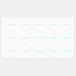 Modern Name & Monogram Green & White