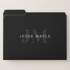 Modern Name & Monogram | Grey & Black