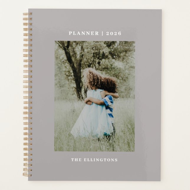 Modern Name Monogram Photo 2022 Planner (Front)