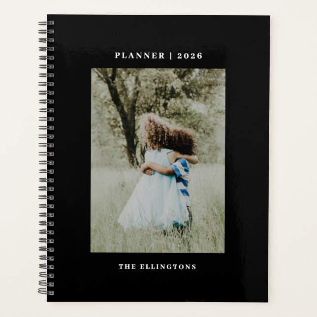 Modern Name Monogram Photo 2022  Planner (Front)