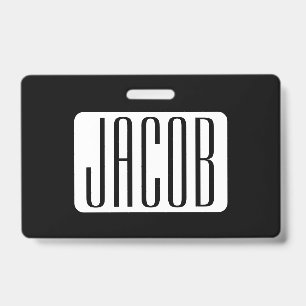 Modern Name or Editable Brand Name for Business  ID Badge