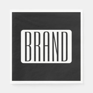 Modern Name or Editable Brand Name for Business  Napkin