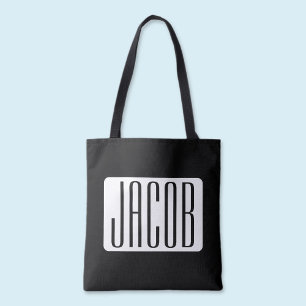 Modern Name or Editable Brand Name for Business  Tote Bag