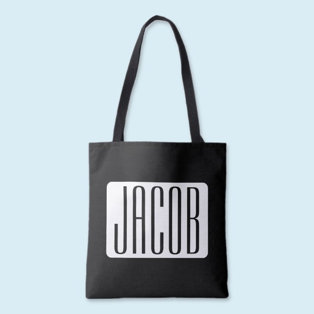 Modern Name or Editable Brand Name for Business  Tote Bag (Creator Uploaded)
