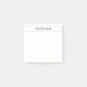 Modern name personalised stationery post-it notes