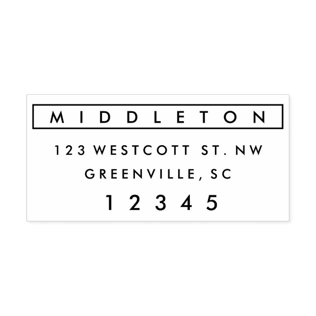 Modern Name Simple Return Address Self-inking Stamp (Design)