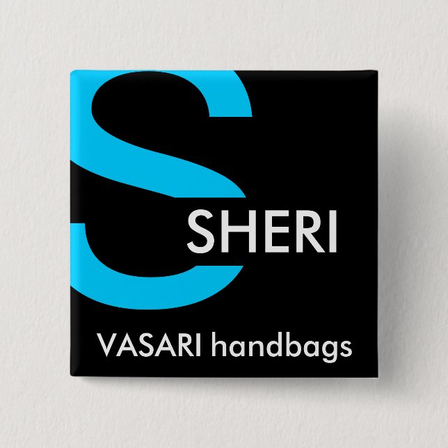 Modern Name Tag 15 Cm Square Badge (Front)
