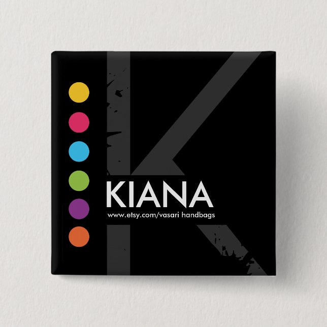 Modern Name Tag 15 Cm Square Badge (Front)