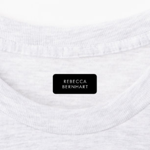 Modern Name White on Black Kids Clothing
