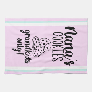 Modern Nana Quote Pastel Striped Kitchen Towels