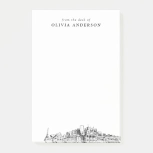 Modern Nashville Professional Gift Personalised Post-it Notes