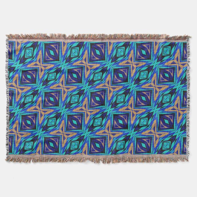 Modern Native American 26 Throw Blanket (Front)