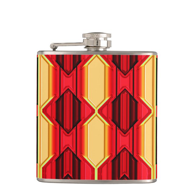 Modern Native American 5 Wrapped Flask (Front)