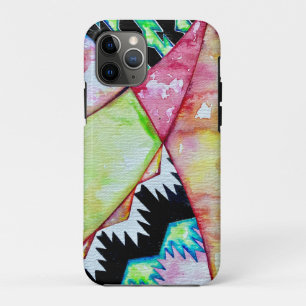 Modern Native American basket design watercolor iPhone 11 Pro Case