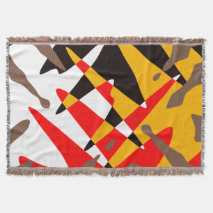 Modern Native Art Blanket 4 Nations Throw Blankets