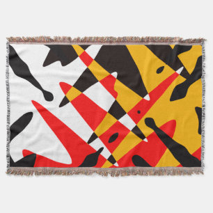 Modern Native Art Blanket 4 Nations Throw Blankets