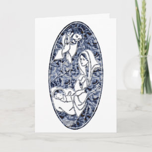 Modern Nativity Art Holiday Card