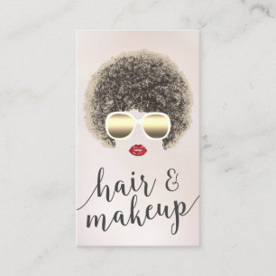 Modern Natural Hair Makeup Beauty Salon Loyalty Card