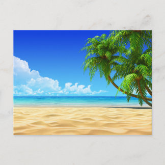 Modern Nature Beach Landscape Postcard