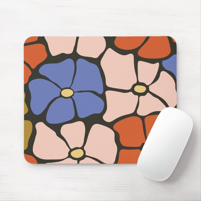 Modern Nature Floral Photo  Mouse Mat (With Mouse)