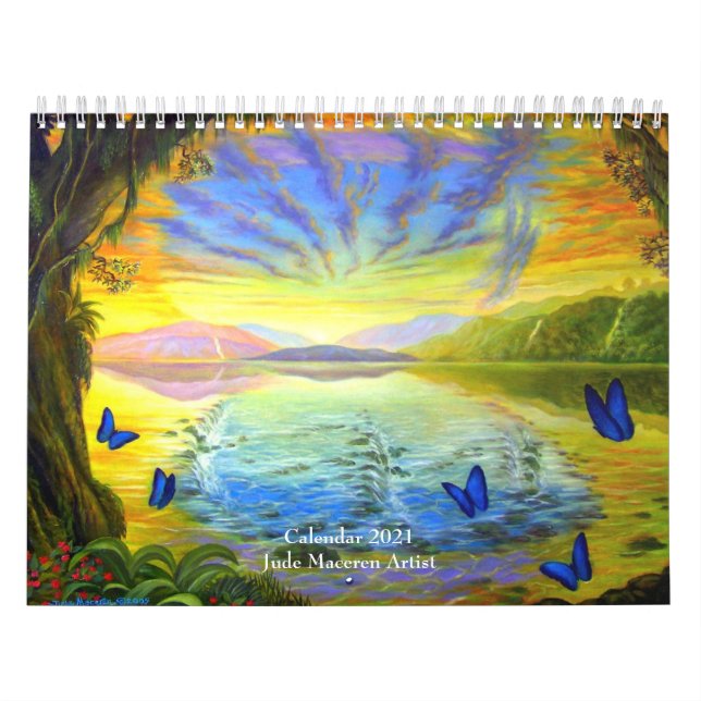 Modern Nature Landscape Floral 2021 Wall Calendar (Cover)