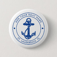 Modern Nautical Anchor and Boat Name Custom