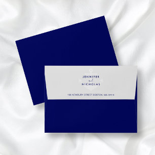 Modern Nautical Anchor Wedding Address Envelope