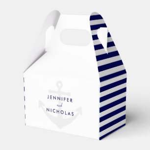 Modern Nautical Anchor Wedding Favour Box