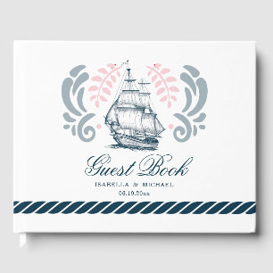 Modern Nautical Boat Wedding Guest Book