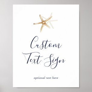 Modern Nautical Cards & Gifts Custom Text Sign