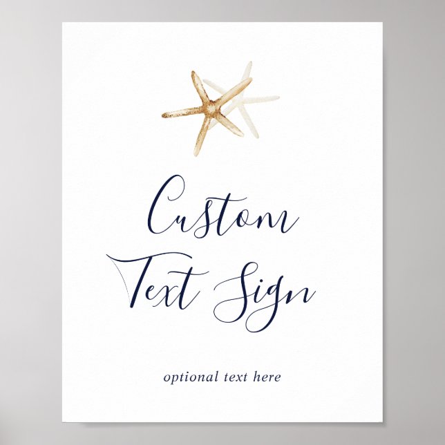 Modern Nautical Cards & Gifts Custom Text Sign (Front)