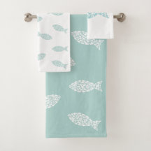 Modern nautical fish pattern